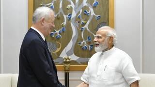 שר הביטחון בני גנץ פגישה עם ראש ממשלת הודו נרנדרה מודי
