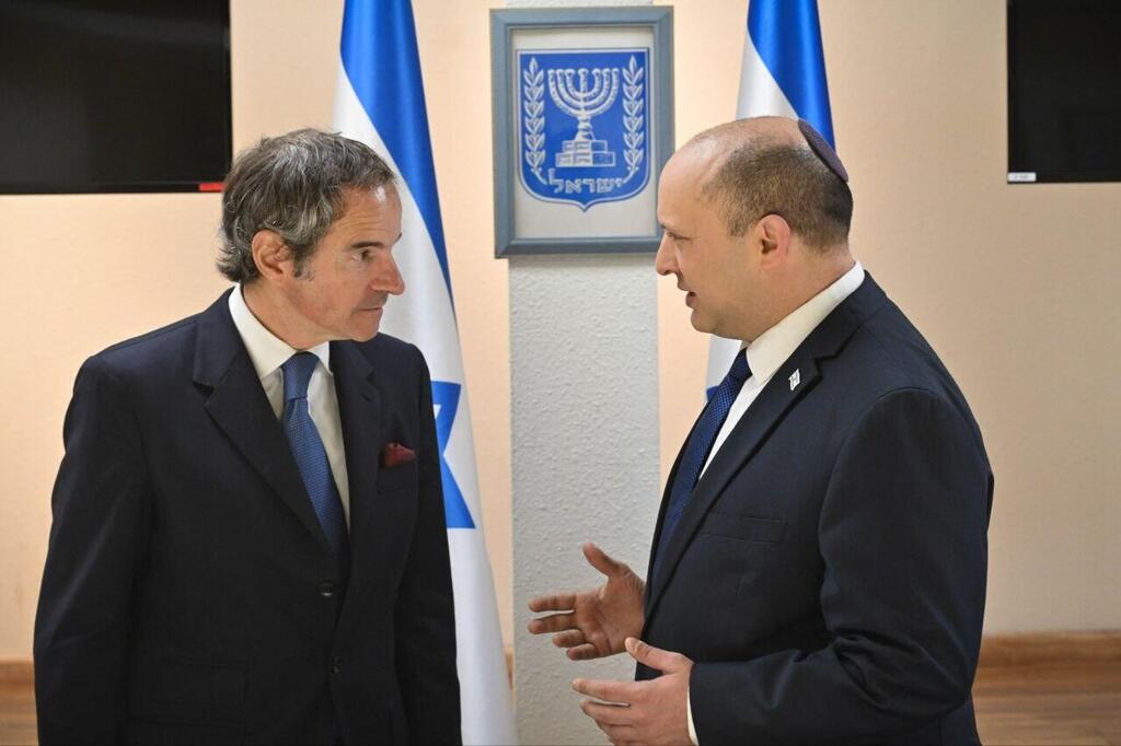 נפתלי בנט ורפאל גרוסי בפגישה החודש בישראל (צילום: קובי גדעון, לע"מ) נפתלי בנט ורפאל גרוסי
