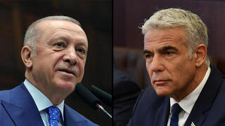 Recep Tayyip Erdoğan and Yair Lapid 