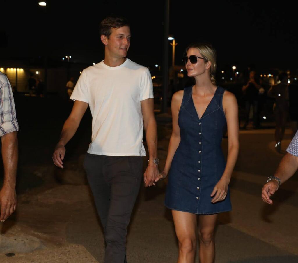 Jared Kushner and Ivanka Trump out and about in Tel Aviv Sunday night (Photo: Shaul Golan) פפראצי איוונקה טראמפ ג׳רד קושנר