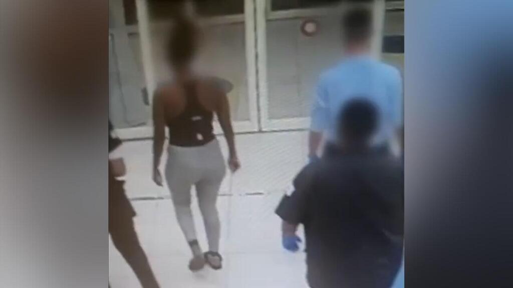 צילום: דוברות המשטרה תיעוד החשודה באיומים על רופאה בבית החולים קפלן