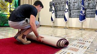 מתכוננים לבואו של ג'ו ביידן נשיא ארצות הברית ארה"ב בית הנשיא יצחק הרצוג