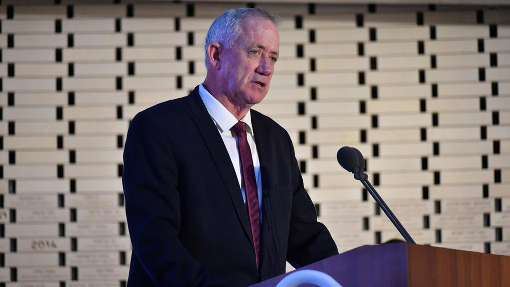 Defense Minister Benny Gantz (Photo: Yoav Dudkovitch) בני גנץ בטקס האזכרה לחללי מלחמת לבנון השניה