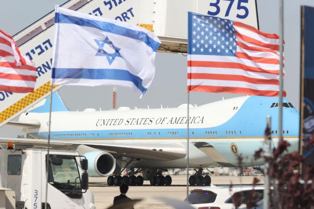 איירפורס 1  מטוסו של ג'ו ביידן נוחת בישראל