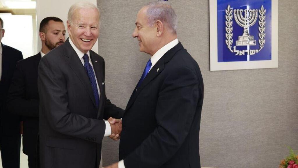 U.S. President Joe Biden with Benjamin Netanyahu during his visit to Israel last year (Photo: Raanan Cohen) בנימין נתניהו נפגש עם נשיא ארה"ב ג'ו ביידן הבית הנשיא ירושלים