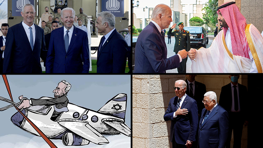 טקס קבלת פנים לנשיא ארה"ב בנתב"ג,  יאיר לפיד בני גנץ  עם נשיא ארה"ב ג'ו ביידן תצוגה של נשק מגן אור לייזר כיפת ברזל משרד הביטחון צה"ל ב נתב"ג, נשיא ארה"ב ג'ו ביידן ואבו מאזן, נשיא ארה"ב ג'ו ביידן בסעודיה, המזרח התיכון החדש