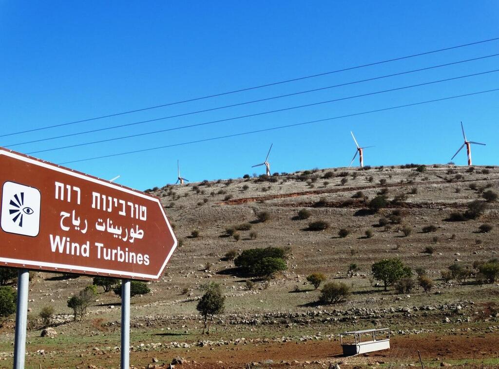 חוות טורבינות רוח ברמת הגולן (צילום: דב גרינבלט, החברה להגנת הטבע) חוות טורבינות רוח ברמת הגולן
