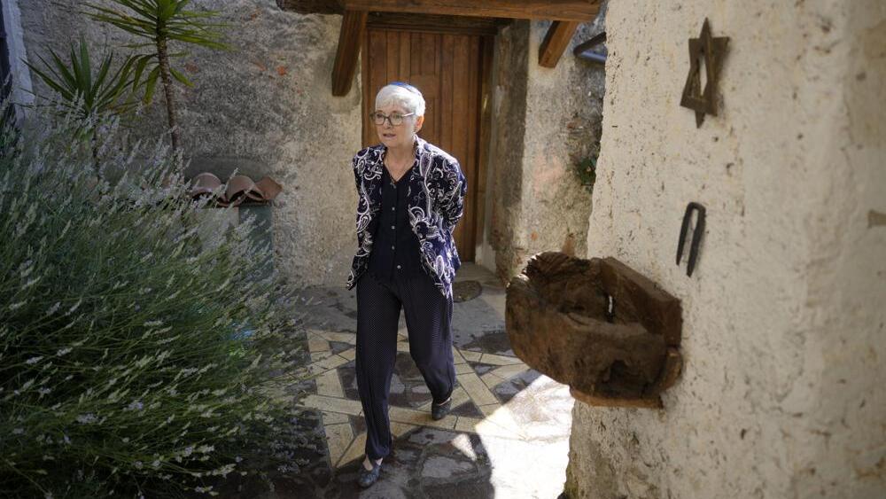  Barbara Aiello walks the courtyard of her "Ner Tamid del Sud" (The Eternal Light of the South) synagogue 