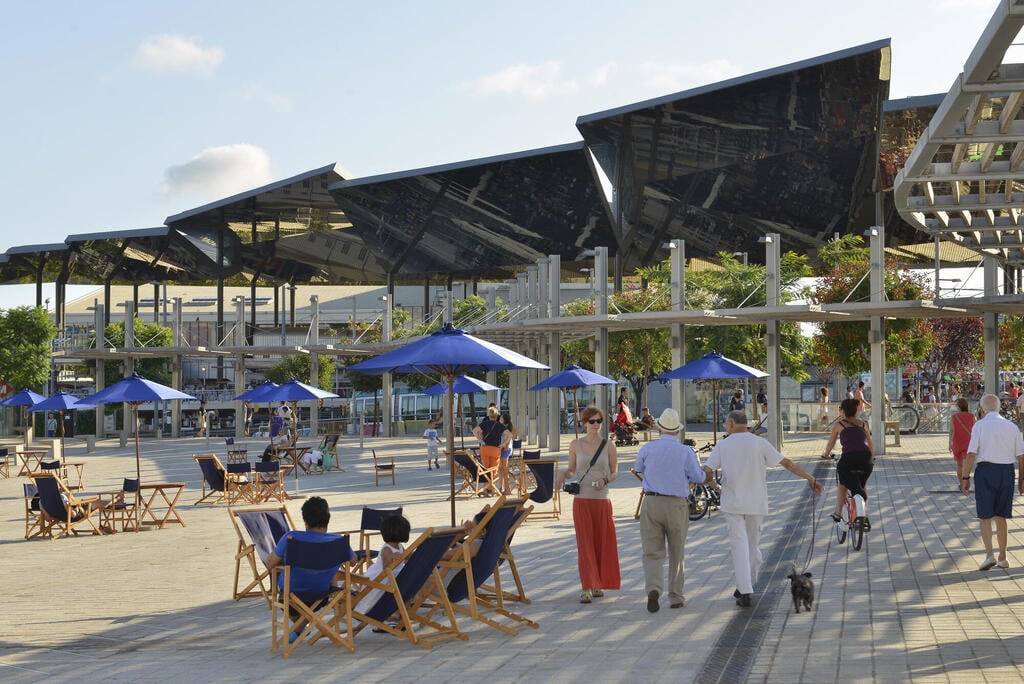 מקלט אקלים בברצלונה (צילום: באדיבות עיריית ברצלונה) מקלט אקלים בברצלונה