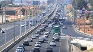 פקקים בכביש החוף, איזור נתניה