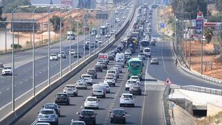 פקקים בכביש החוף, איזור נתניה
