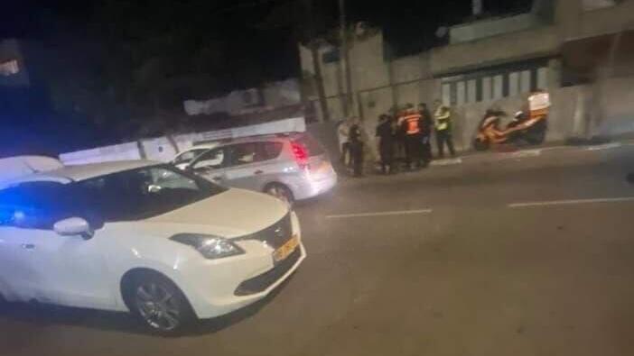 זירת התאונה בראש העין (צילום: עדי ביטון) זירת התאונה