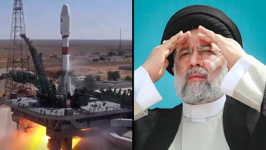 Iran launching a rocket with a satellite; Iran President Ebrahim Raisi (Photo: EPA) תיעוד מ שיגור לוויין איראני של איראן בשם חיאם על גבי משגר סויוז על ידי רוסיה