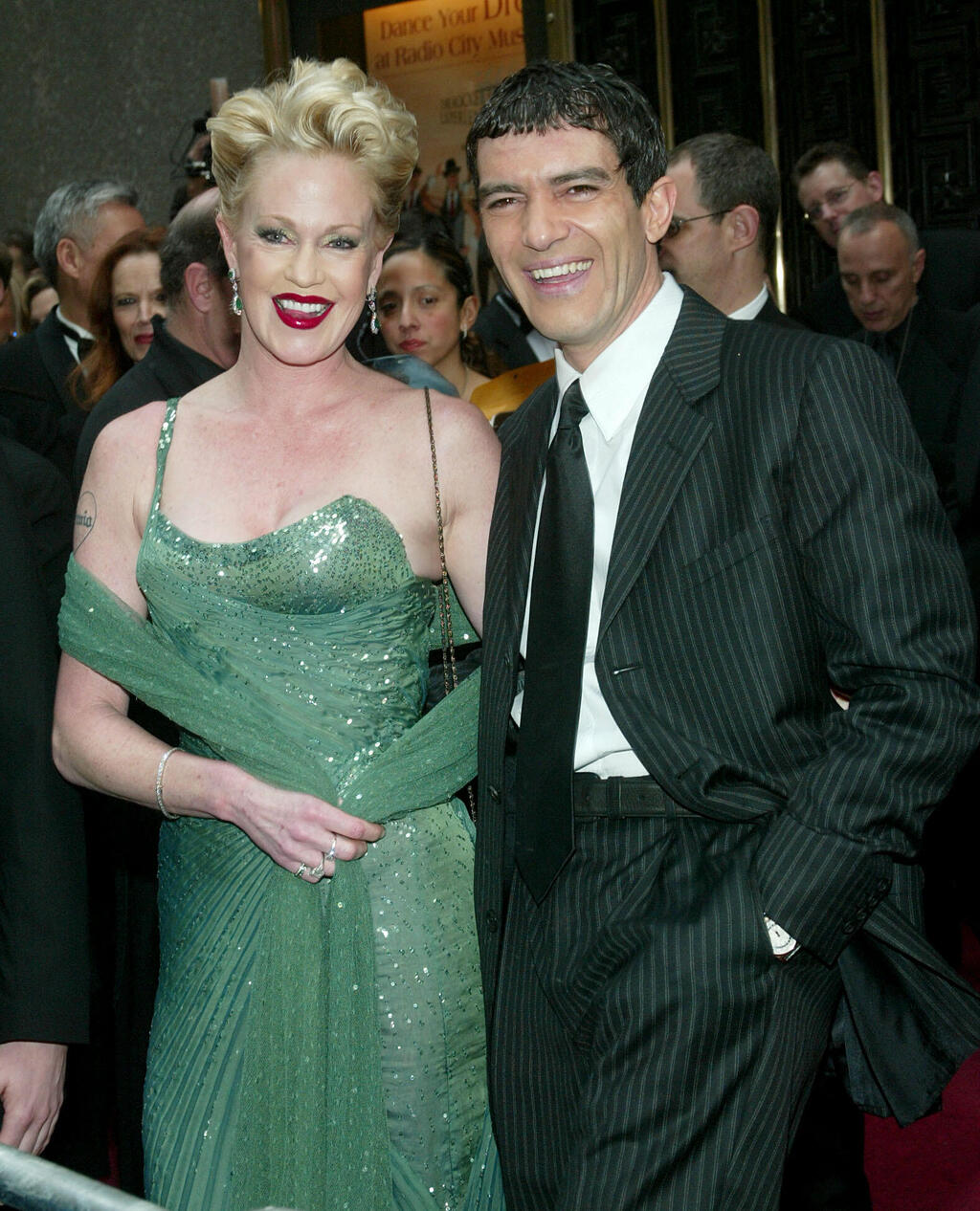 גריפית' ואנטוניו בנדרס, 2003 (צילום: Getty Images) מלאני גריפית' ואנטוניו בנדרס, 2003
