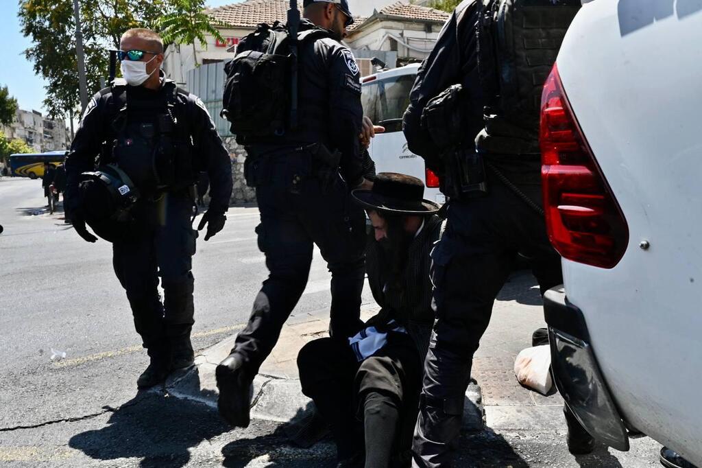 צילום: נדב אבס הפגנות החרדים בירושלים נגד ביזוי המת