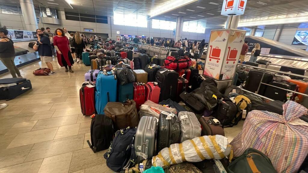Lost suitcases piled up at Ben Gurion airport 