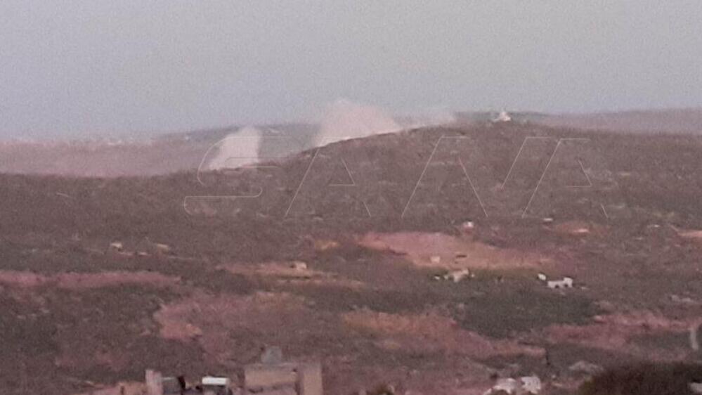 תיעוד התקיפות באזור מסיאף שפרסמה סוכנות הידיעות הסורית