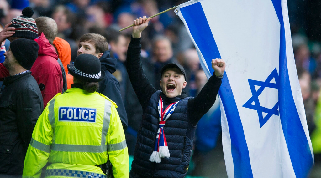 Why Scotland’s fiercest soccer rivalry features Israeli vs. Palestinian flags 
