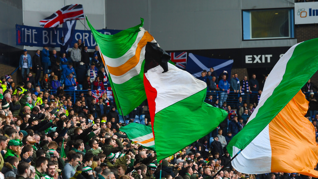 Why Scotland’s fiercest soccer rivalry features Israeli vs. Palestinian flags 