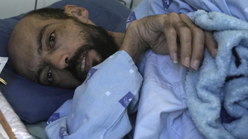 Khalil Awawdeh, at Asaf Harofeh Hospital last week (Photo: AP / Mahmoud Illean, File) Khalil Awawdeh, a Palestinian who has been on a hunger strike for several months protesting being jailed without charge or trial under what Israel refers to as administrative detention, lies in bed at Asaf Harofeh Hospital in Be'er Ya'akov, Israel, Wednesday, Aug. 24, 2022