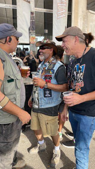 Visitors to Taybe in the West Bank enjoy themselves at the local Oktoberfest 