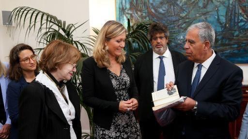 לוי, ברון-פיבה והספר יו"ר מיקי לוי ביקור בביקורו בצרפת