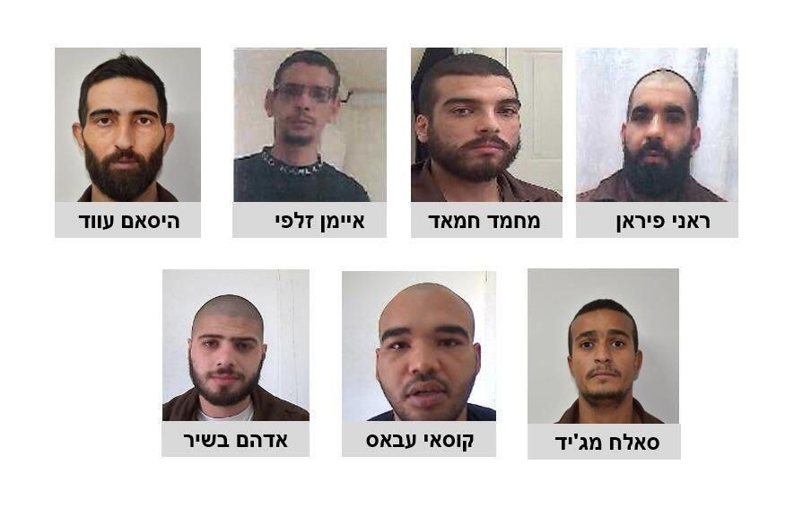השבעה שנעצרו והואשמו בחלקם במעורבות בלינץ' ( צילום: תקשורת שב"כ ) החשודים שנעצרו בחשד למעורבות בלינץ' במור ג'נאשווילי בעכו