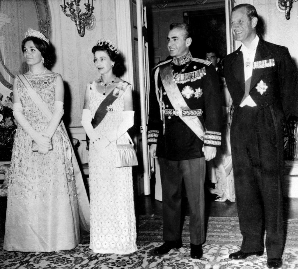 Queen Elizabeth II and Prince Philip with The Shah and queen of Iran in 1961 
