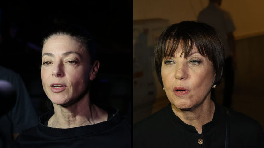 "ההימור גדול מדי". גלאון ומיכאלי לאחר פגישתם, שלשום (צילום: מוטי קמחי ) זהבה גלאון מרב מיכאלי