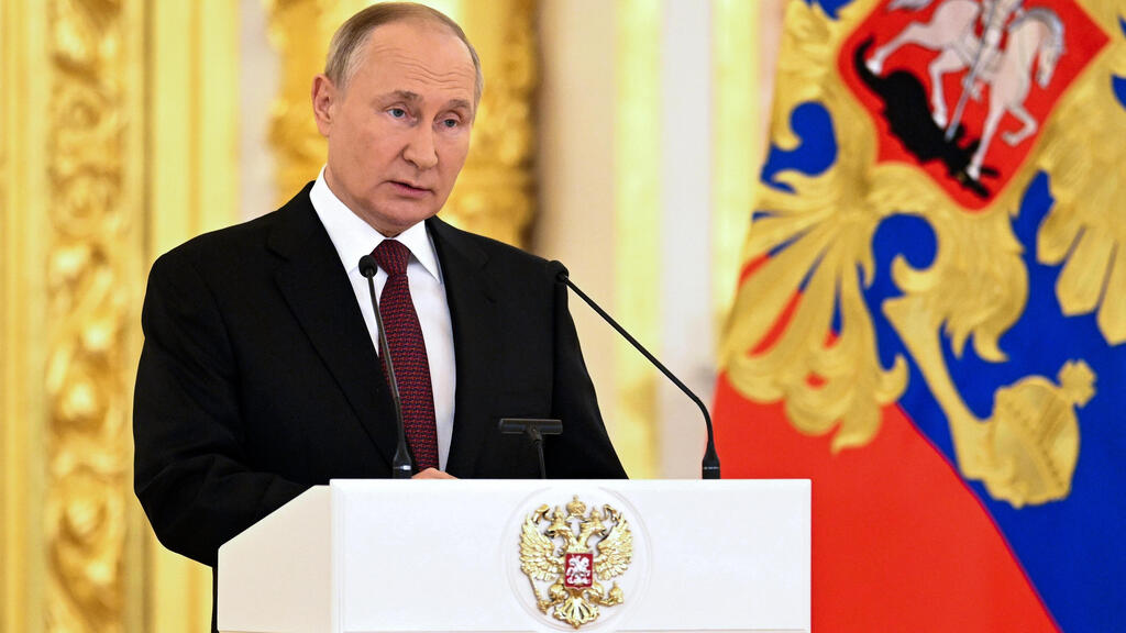 מלחמת רוסיה אוקראינה נשיא רוסיה ולדימיר פוטין ב מוסקבה ב 20 ספטמבר 2022