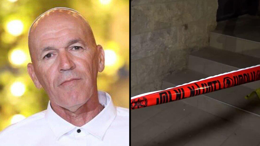 "היה כאן תכנון וביצוע". אליהו חזן וזירת הרצח בדימונה (צילום: דוברות המשטרה ) זירת הרצח בדימונה
