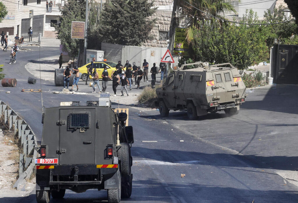 העימותים אחרי ההלוויה (צילום: AFP) עימותים ביהודה ושומרון