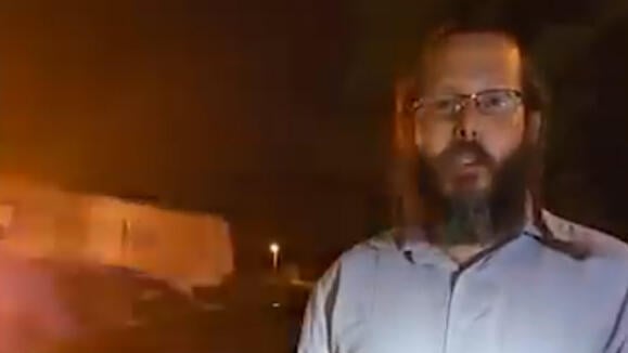 הרב דוד אמיתי לאחר הפיגוע
