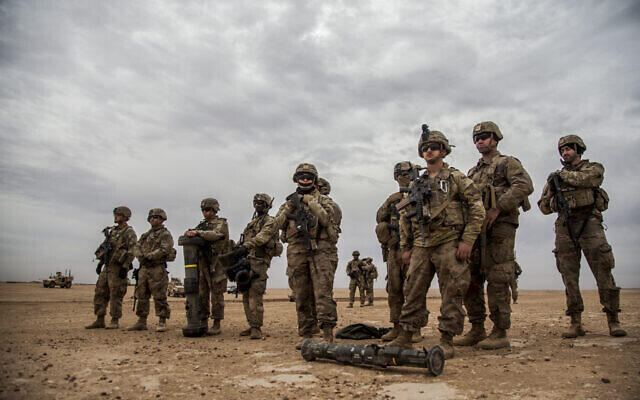 American soldiers during an exercise in northeast Syria last year 