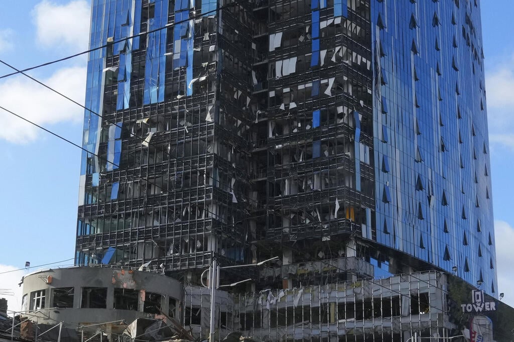 צילום: AP תקיפה של רוסיה בקייב אוקראינה