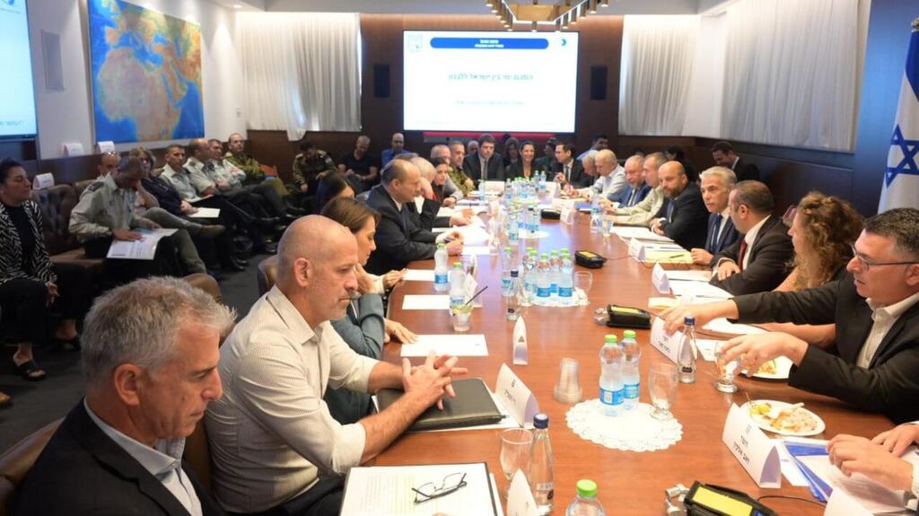 Political and security cabinet convenes to discuss the maritime border agreement (Photo: GPO) הקבינט המדיני ביטחוני מתכנס לדיון על הסכם אסדת הגז