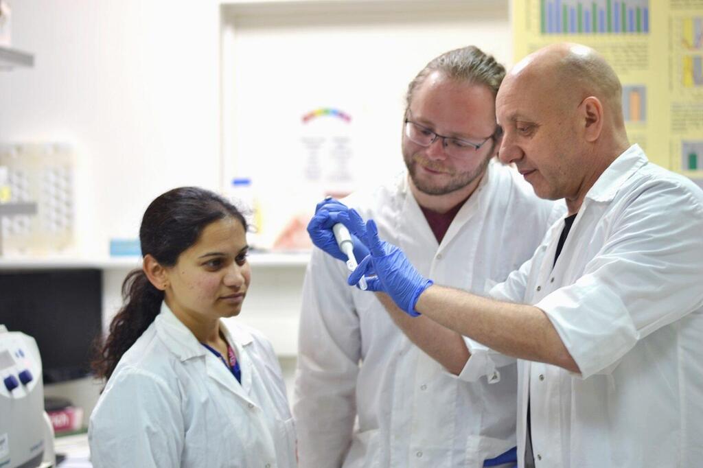 Prof. Simon Barak of Ben-Gurion University working in the lab (Photo: Courtesy) Prof. Simon Barak of Ben-Gurion University working in the lab