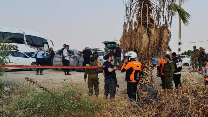 פיגוע דריסה בשתי זירות שונות ( צילום: דוברות איחוד הצלה) פיגוע דריסה בצומת אלמוג