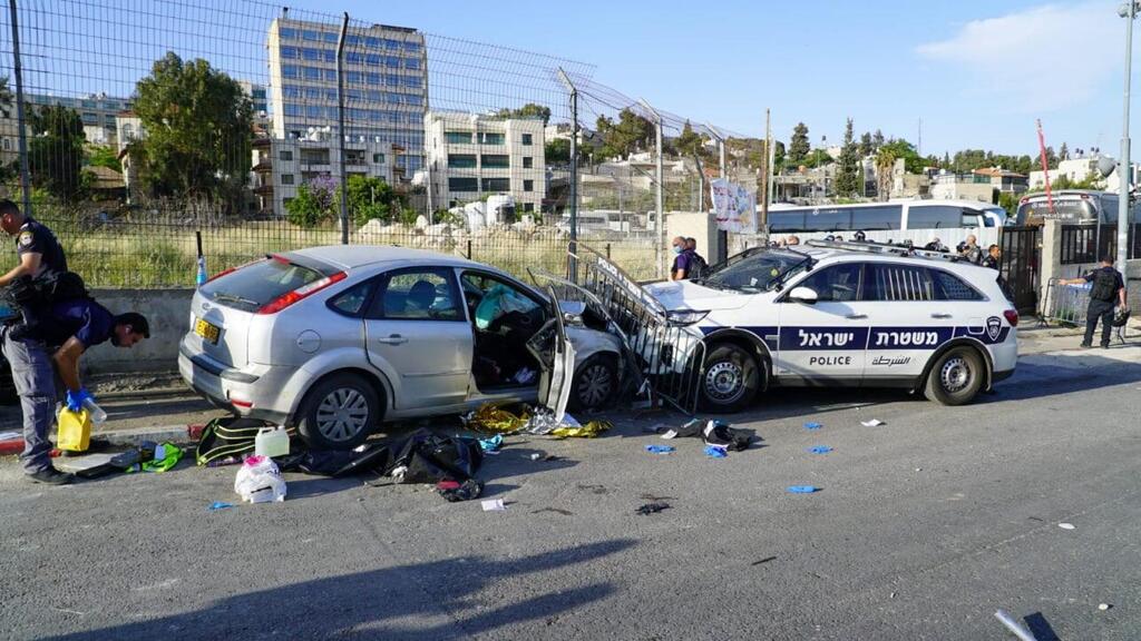 זירת הפיגוע בו נפצעה רז מזרחי