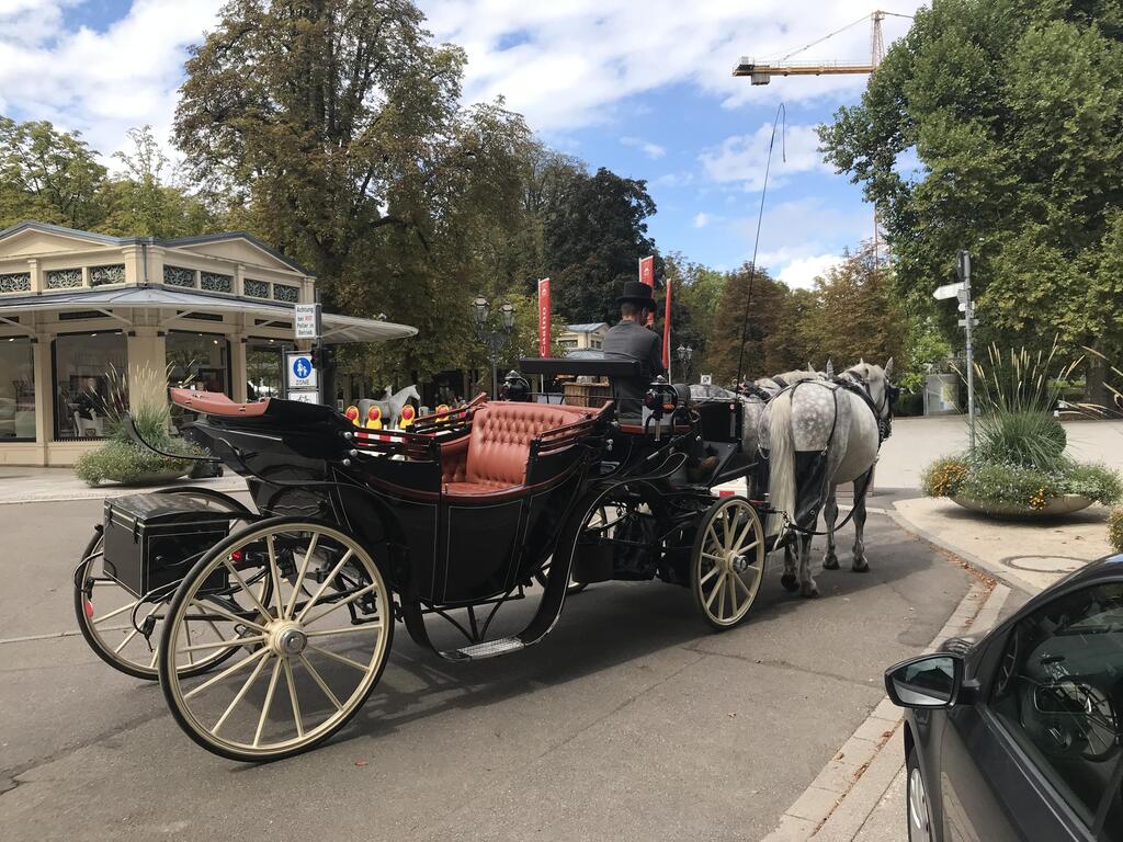 Horse-drawn carriages with formally dressed drivers are an enduring Baden-Baden tradition