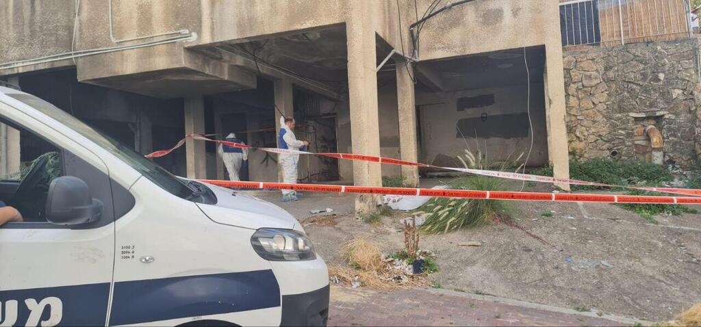 הזירה בחיפה (צילום: דוברות המשטרה) זירת האירוע בחיפה