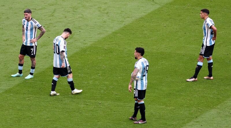 Argentina players after the defeat 
