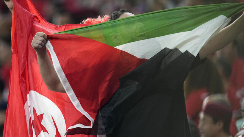 Palestinian flag raised during World Cup 