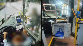 שמשת האוטובוס שנופצה