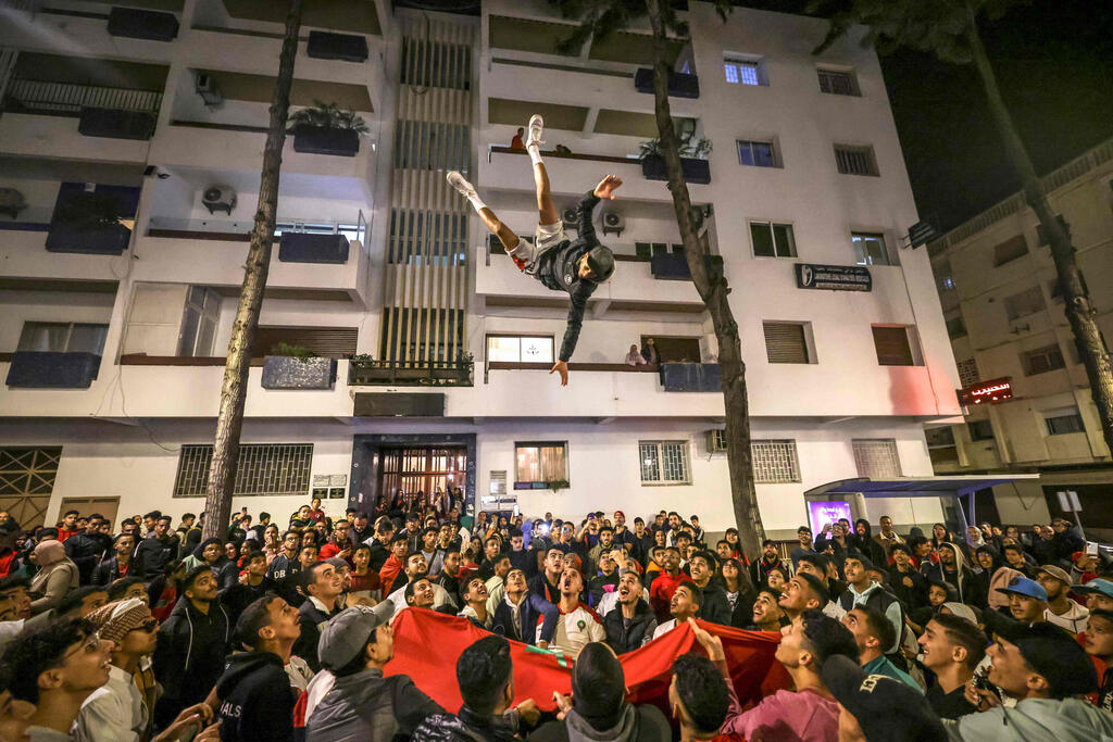 חגיגות העלייה של מרוקו ל חצי גמר ה מונדיאל ב רבאט