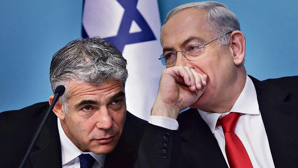 Prime Minister Yair Lapid and Benjamin Netanyahu (Photo: Alex Kolomoisky) בנימין נתניהו ויאיר לפיד