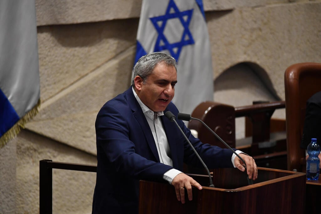 "המועמד לא נמצא פה כי גם הוא יודע שזה לשבועיים". אלקין (צילום: יואב דודקביץ') הצבעה על יו''ר הכנסת במליאה