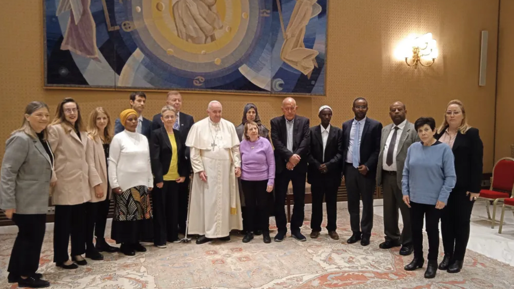 Families of Israelis held in Gaza meet with Pope Francis at the Vatican (Photo: Embassy of Israel at the Vatican) Families of Israelis held in Gaza meet with Pope Francis in the Vatican