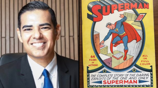 ארה"ב חבר בית הנבחרים רוברט גרסייה יושבע על חוברת קומיקס של סופרמן