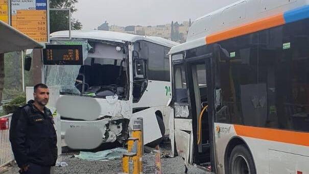 זירת תאונת הדרכים בצומת רמות